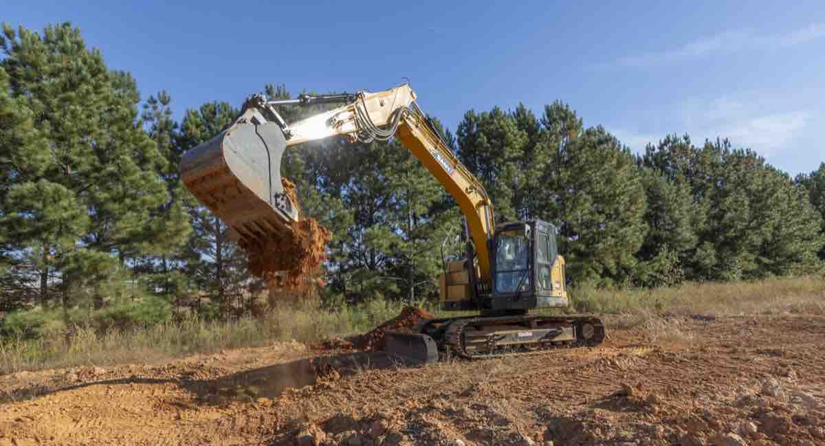 SANY SY155U excavator — used to identify the machine class for parts