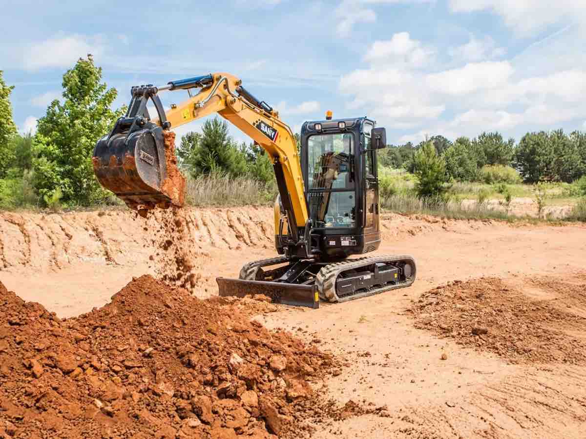 SANY SY35U excavator — used to identify the machine class for parts