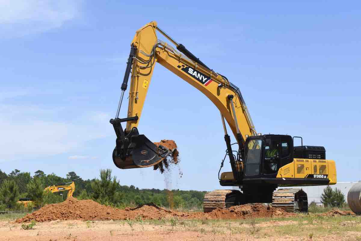 SANY SY365C excavator — used to identify the machine class for parts