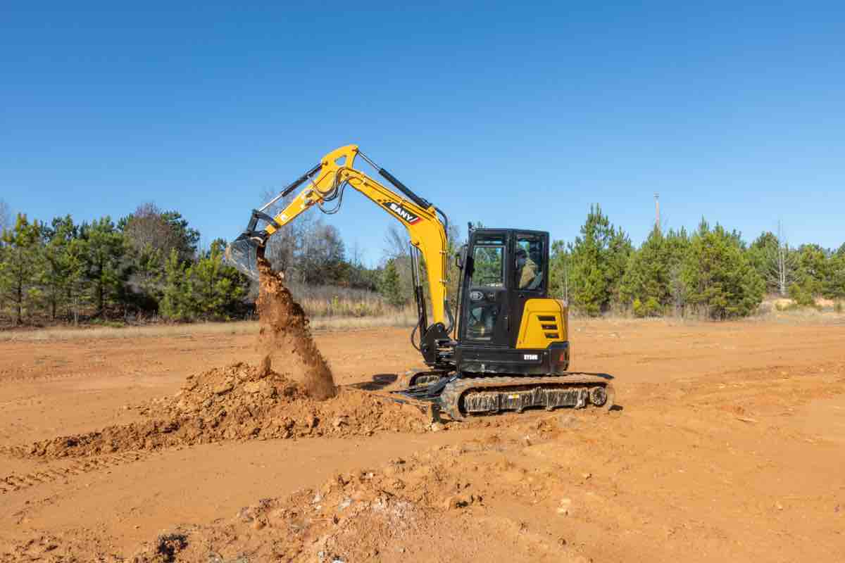 SANY SY50U excavator — used to identify the machine class for parts
