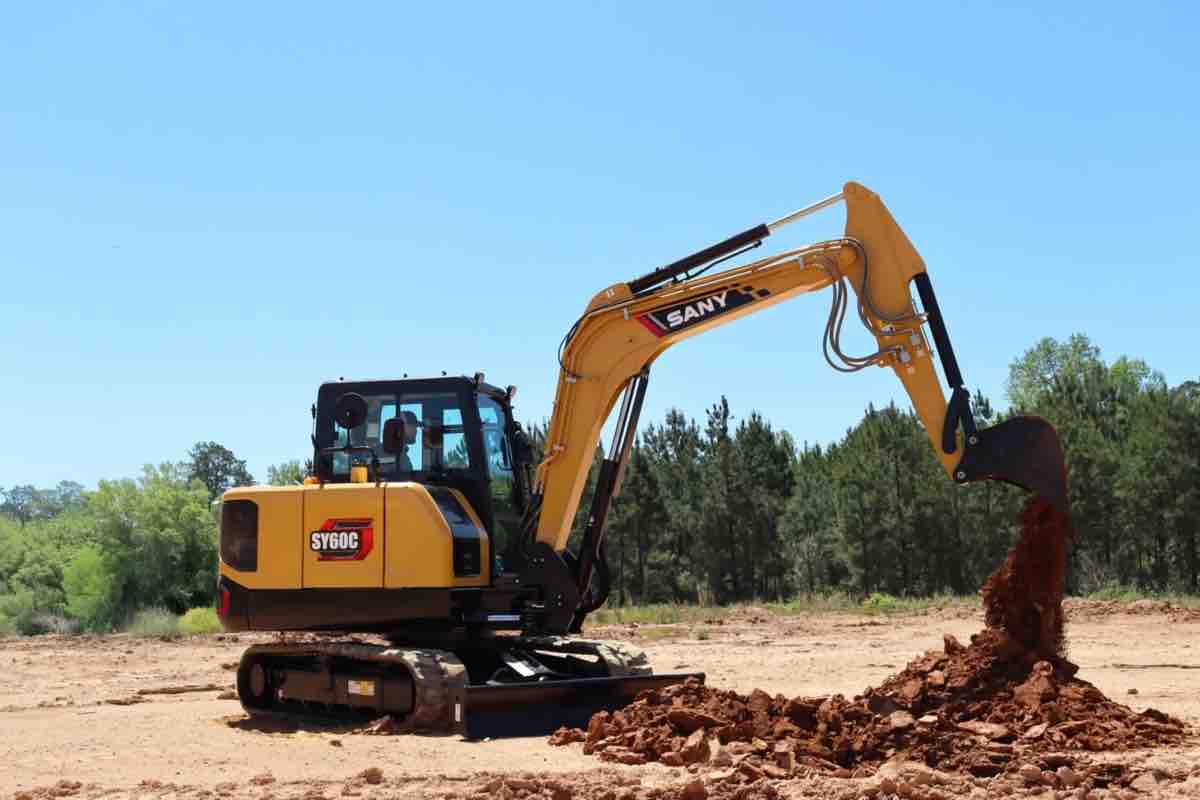 SANY SY60C excavator — used to identify the machine class for parts